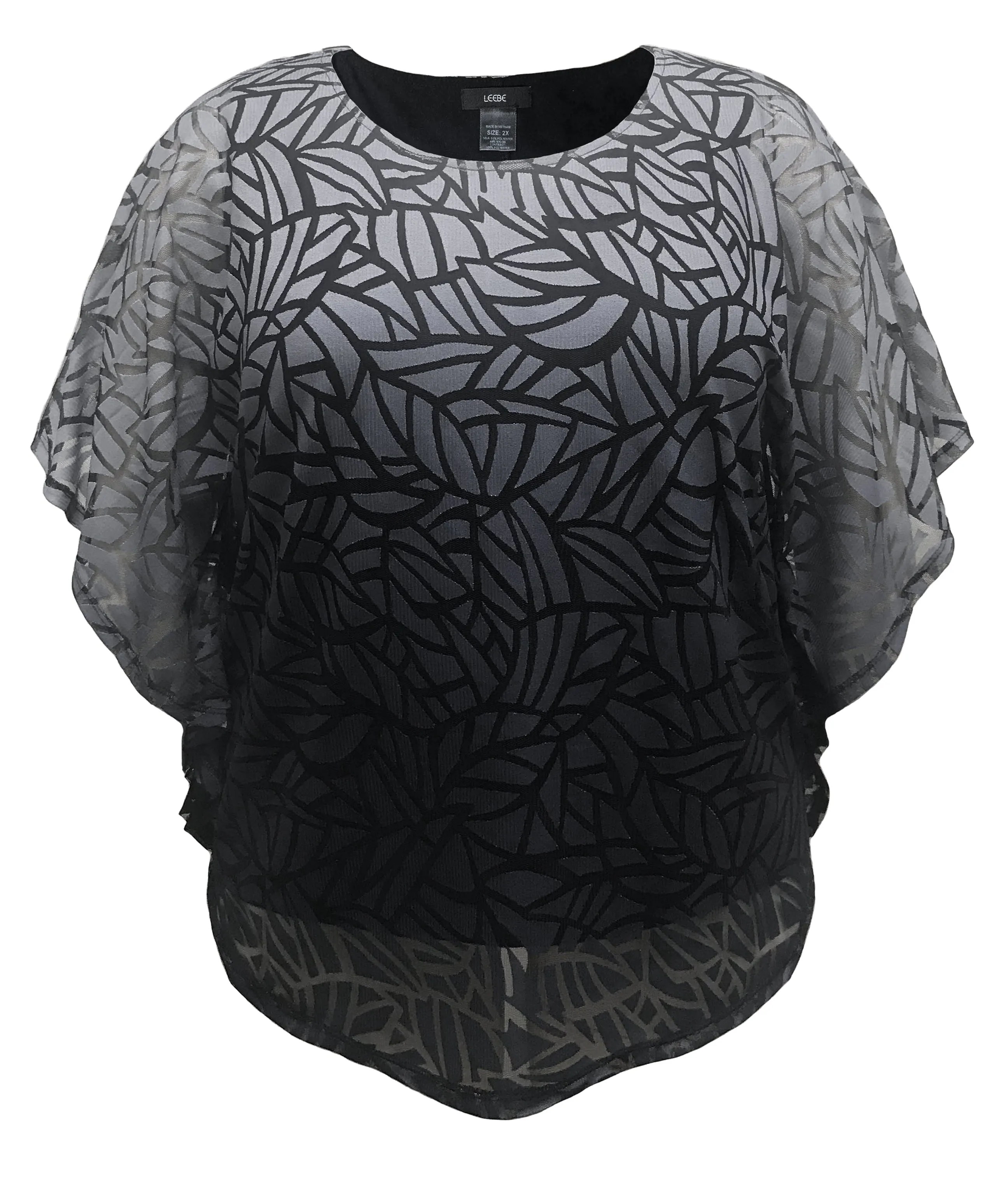 Ombre Burnout Poncho Top