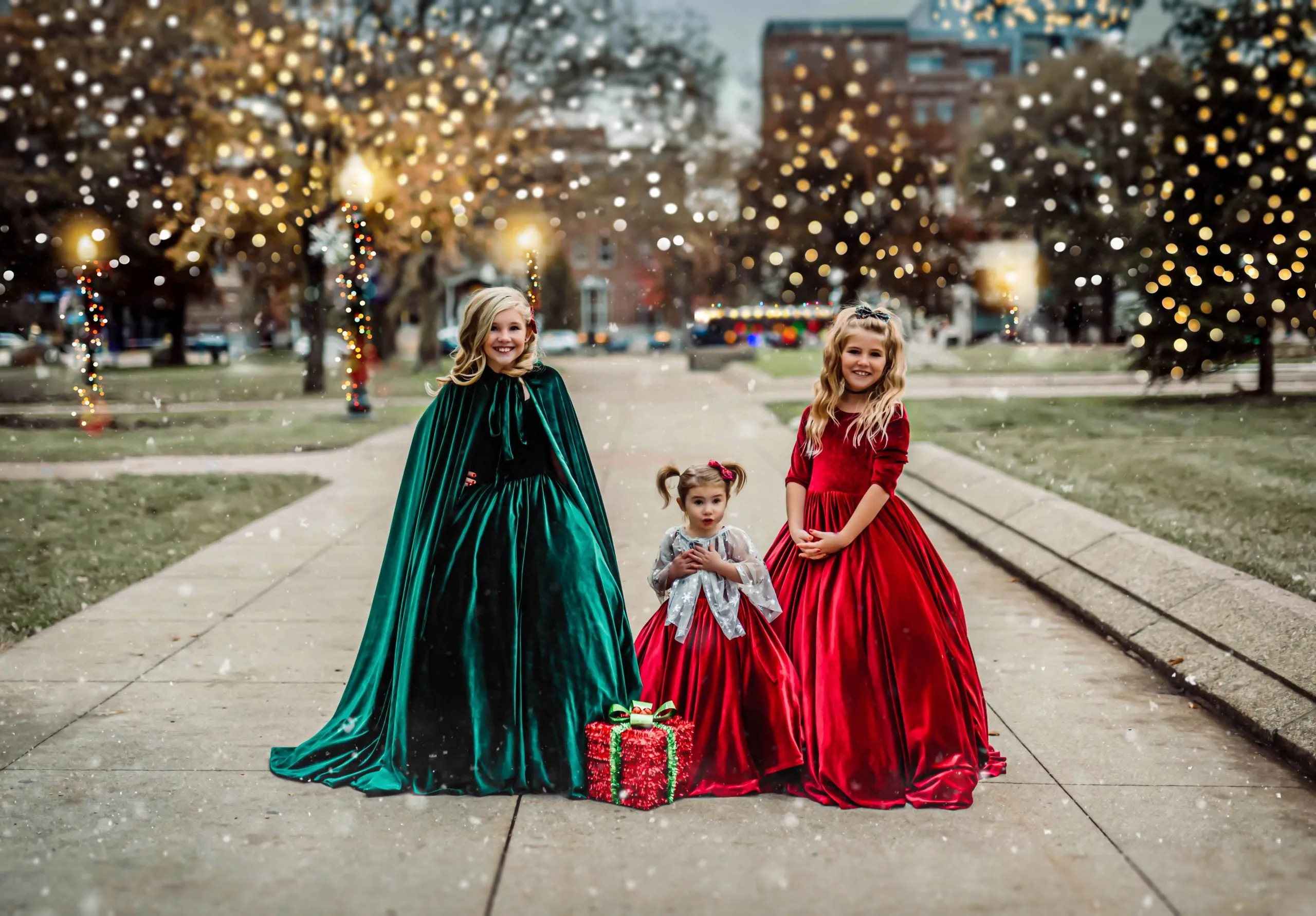 Penelope Velvet gown - Ruby Tie back (3 Year - Petite 4 Year)