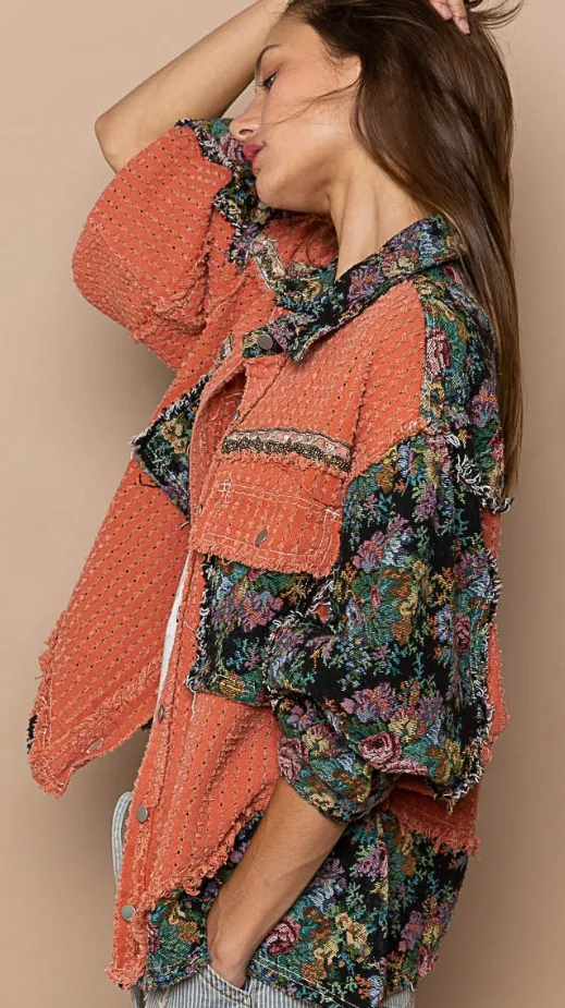 POL Jacquard & Twill Shacket