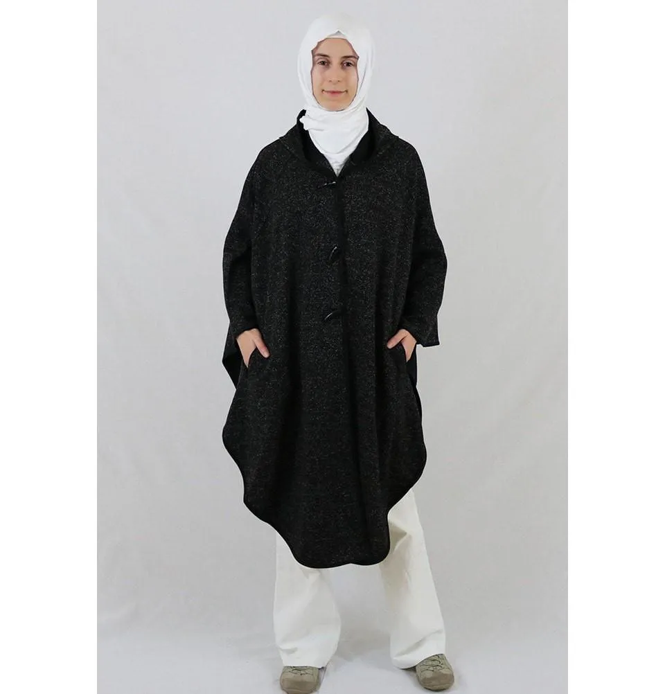 Puane Hooded Poncho 9022 Black