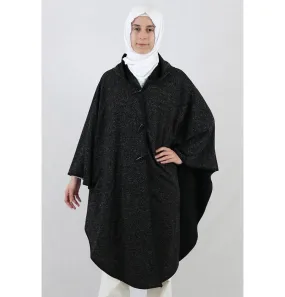 Puane Hooded Poncho 9022 Black