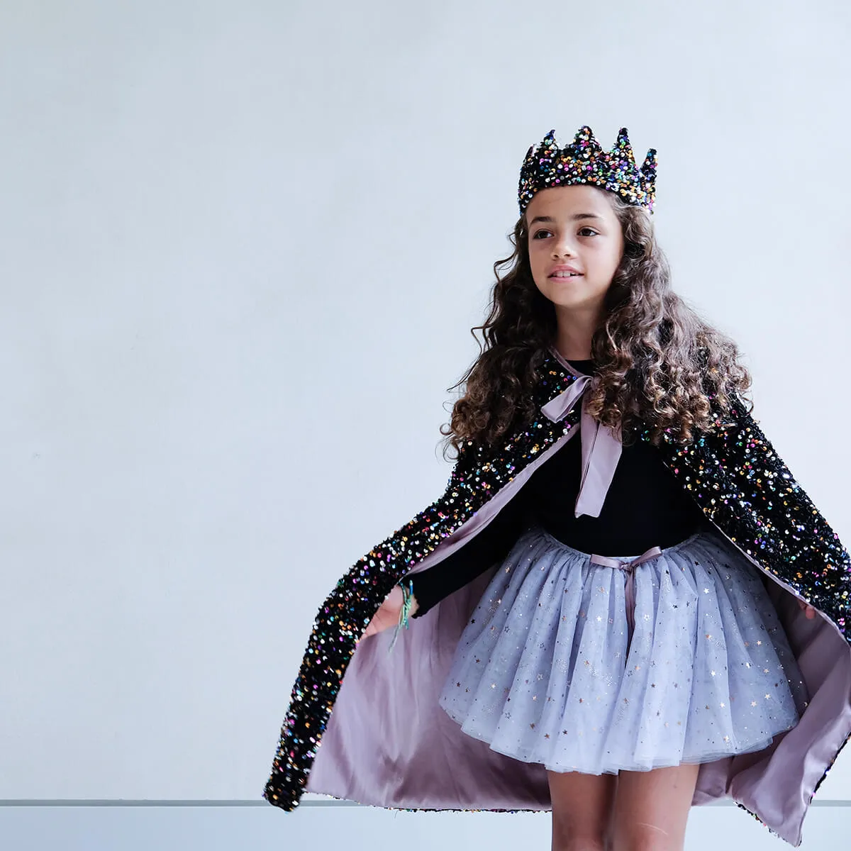 Rainbow Dazzle Sequin Cape by Mimi & Lula