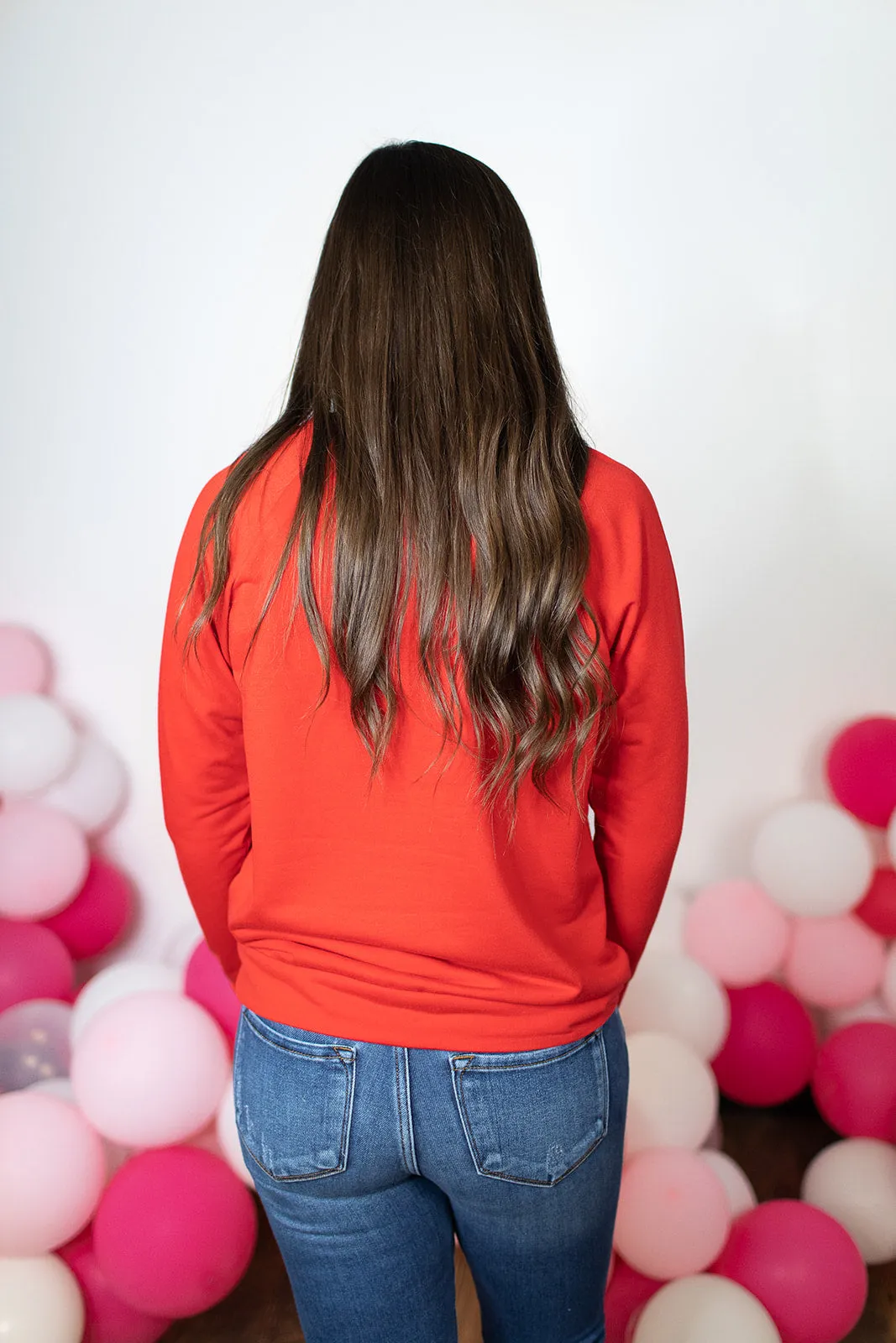 Red Hearts Crewneck Pullover (SM-2X)