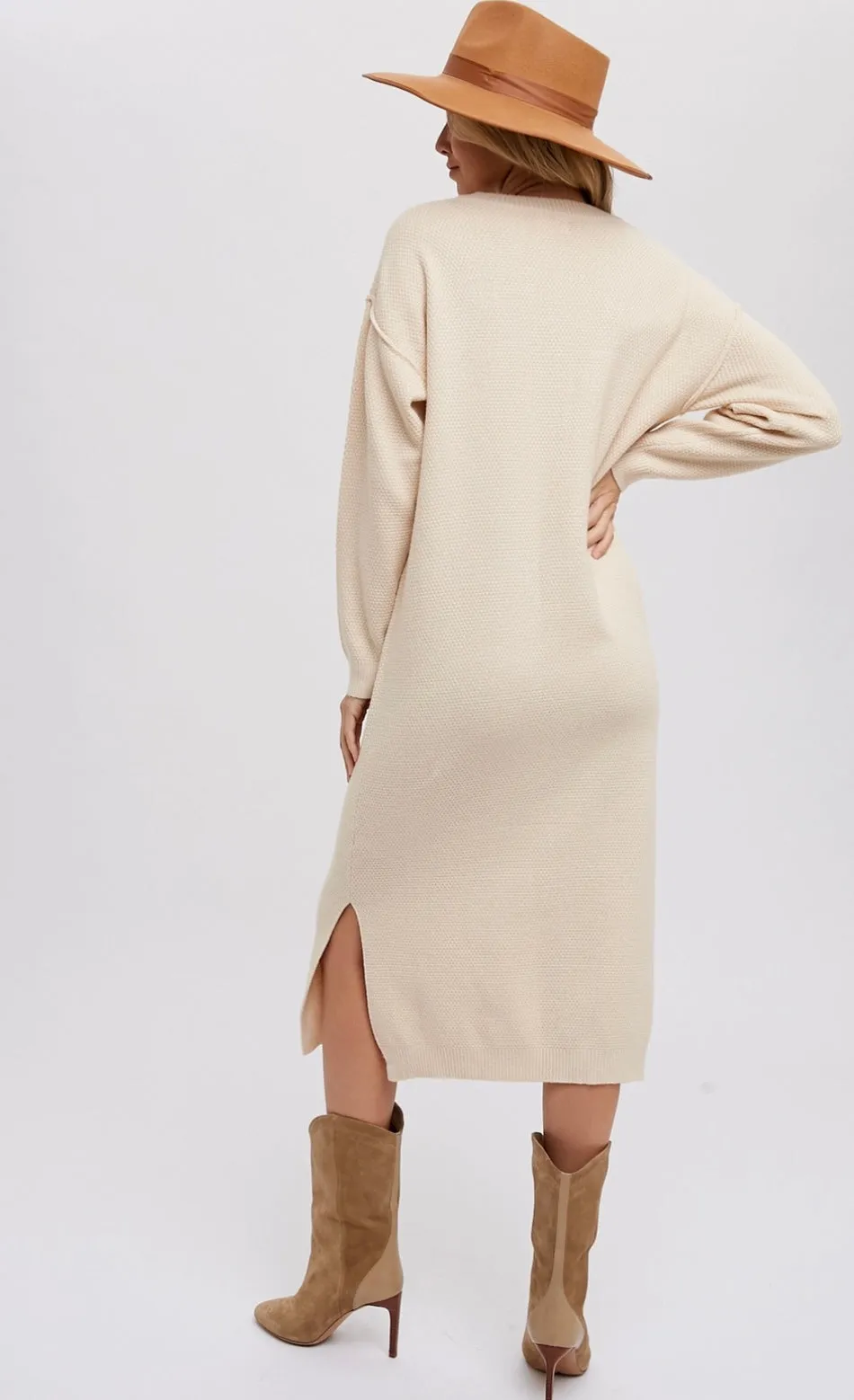 Solid Advice Midi Sweater Dress