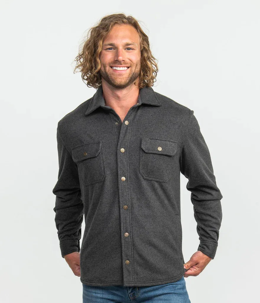 Southern Shirt Co. Stretch Twill Shacket- Asphalt