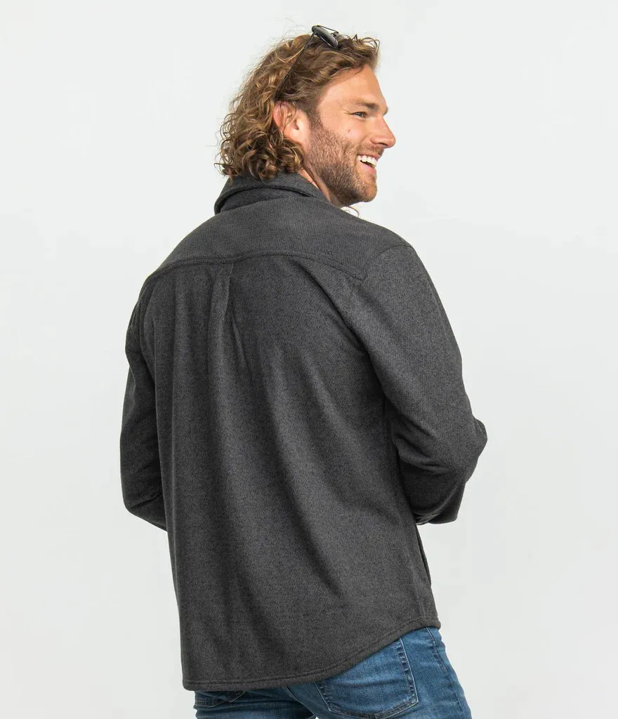 Southern Shirt Co. Stretch Twill Shacket- Asphalt