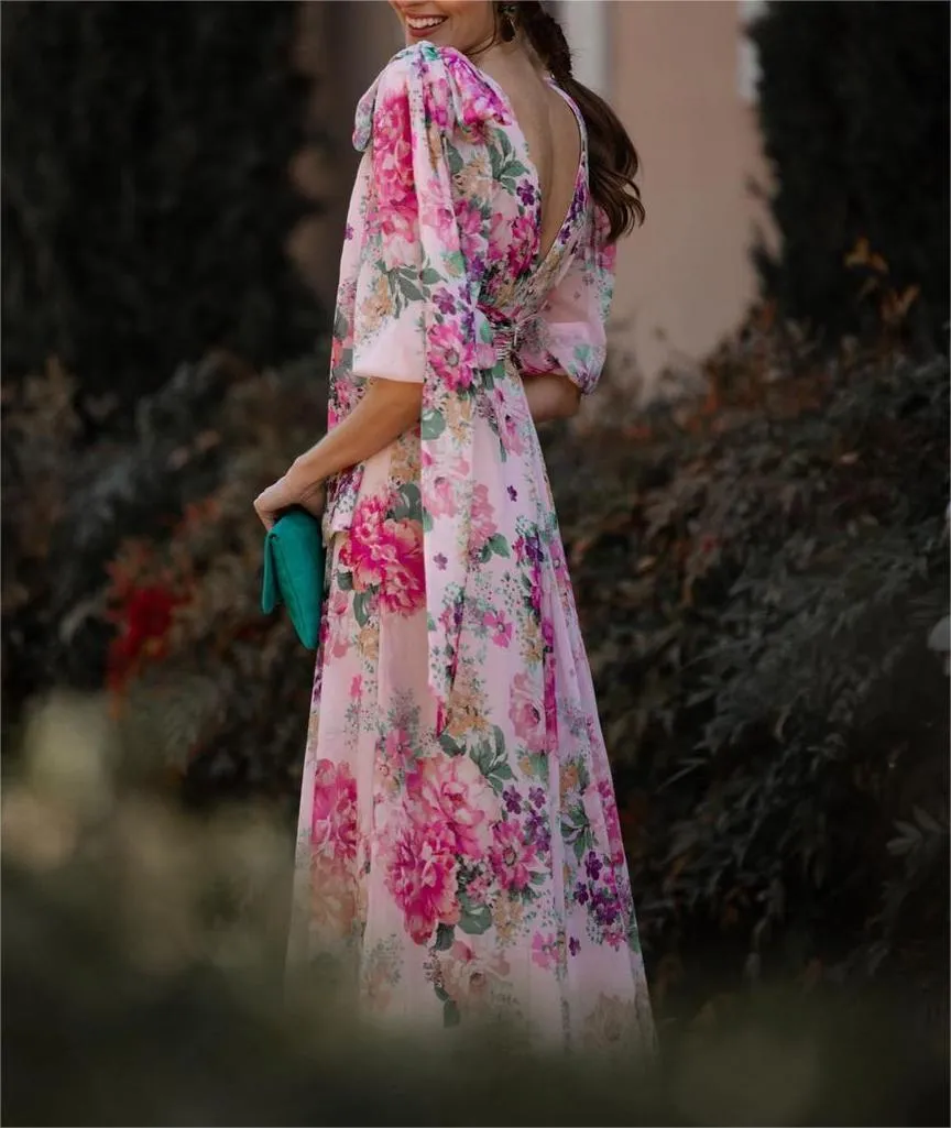 Spring Pink Floral Dress