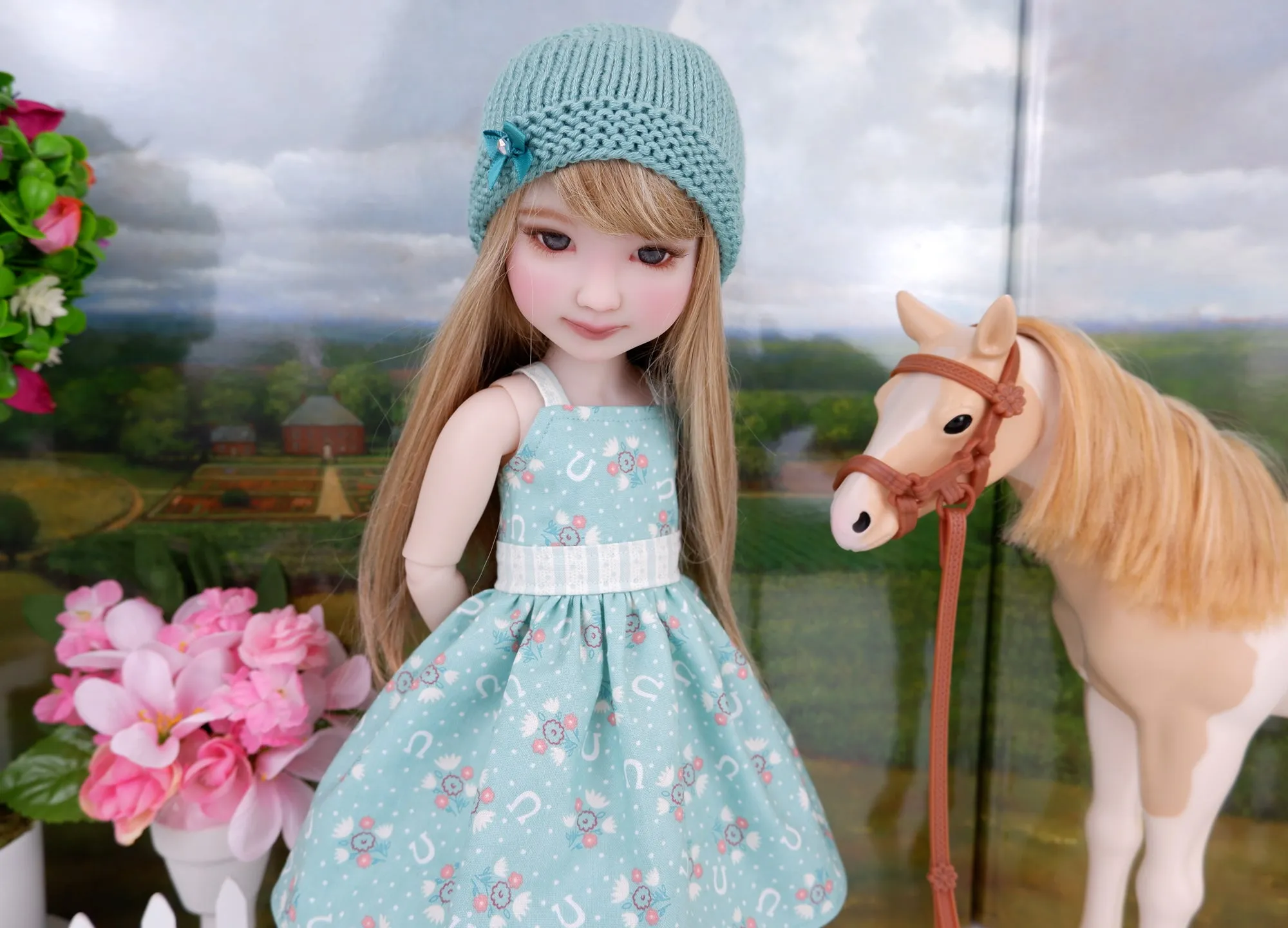 Stable Girl - dress and sweater set with shoes for Ruby Red Fashion Friends doll