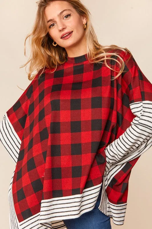 Stephanie Buffalo Plaid Color Block Tunic