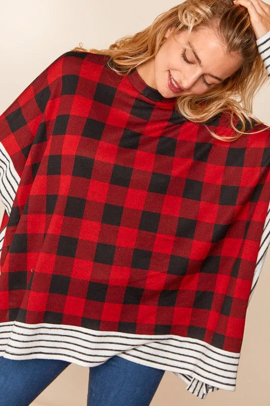 Stephanie Buffalo Plaid Color Block Tunic