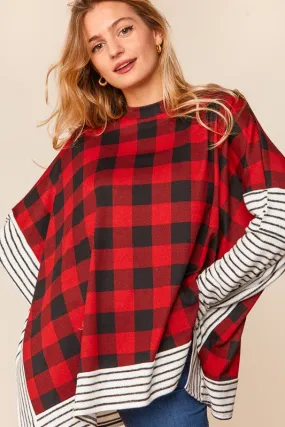 Stephanie Buffalo Plaid Color Block Tunic