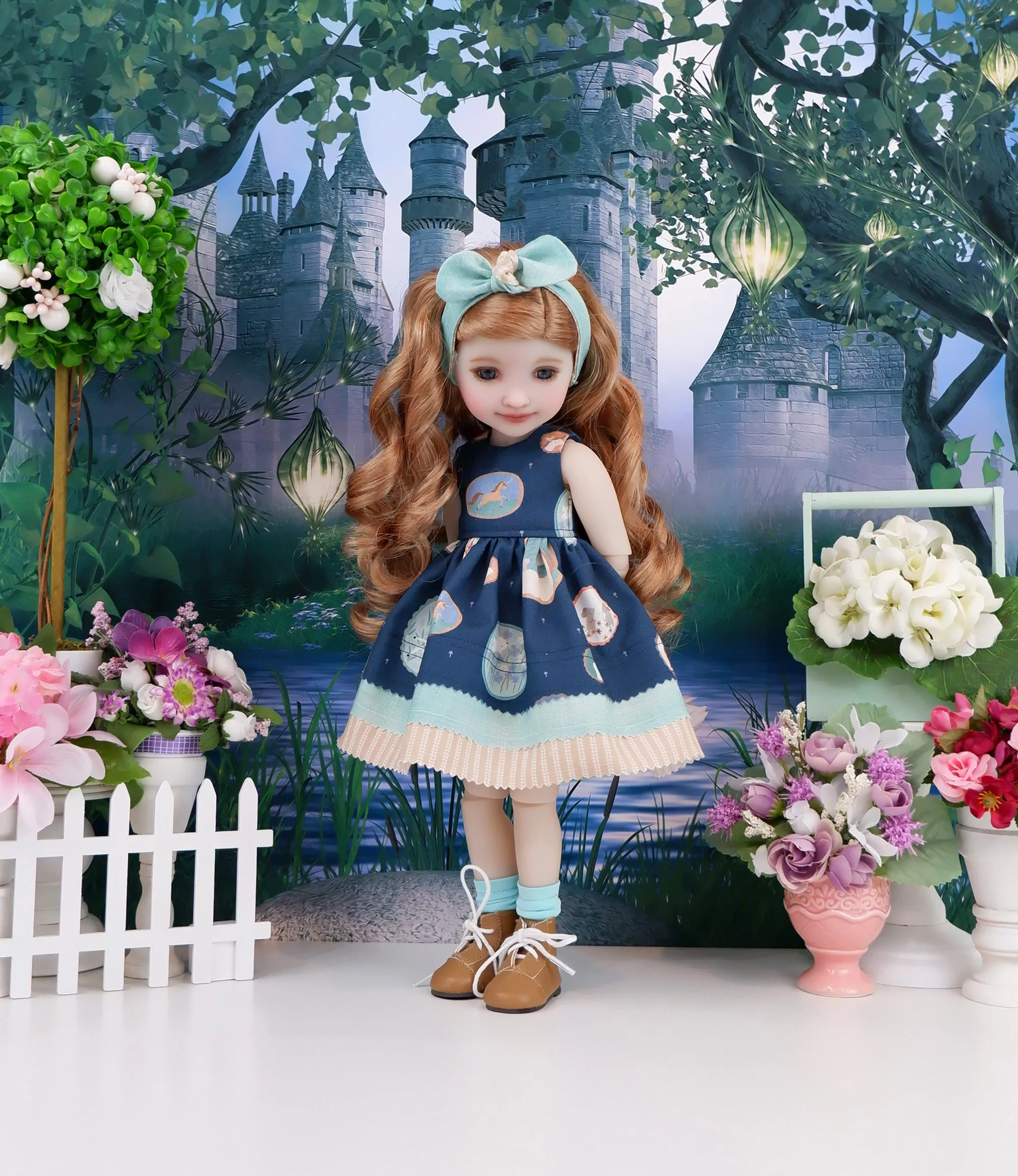 Unicorn Portraits - dress with boots for Ruby Red Fashion Friends doll