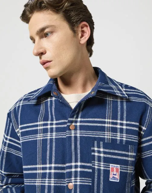 Wrangler Men's Casey Reversible Shaket in Navy
